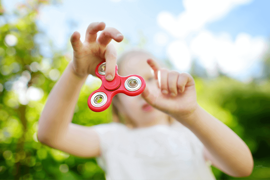 Neurodivergent kid on a sensory swing